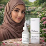 Niacinamide 10% + Zinc 1% serum with box lifestyle image